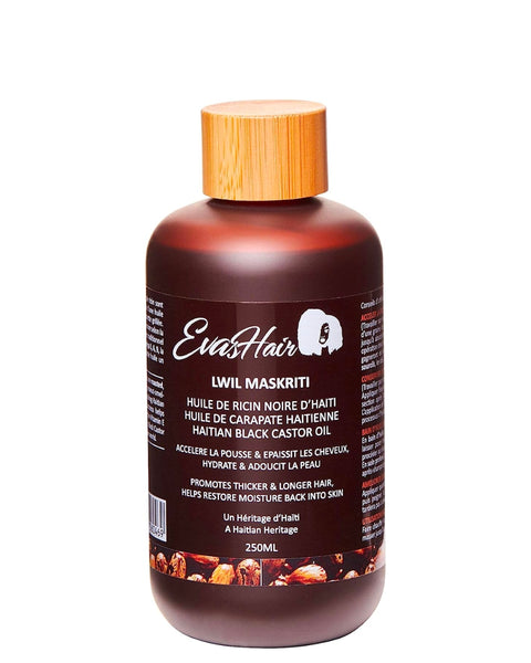 EvasHair - Lwil Maskriti - Haitian Black Castor Oil (multi-use)