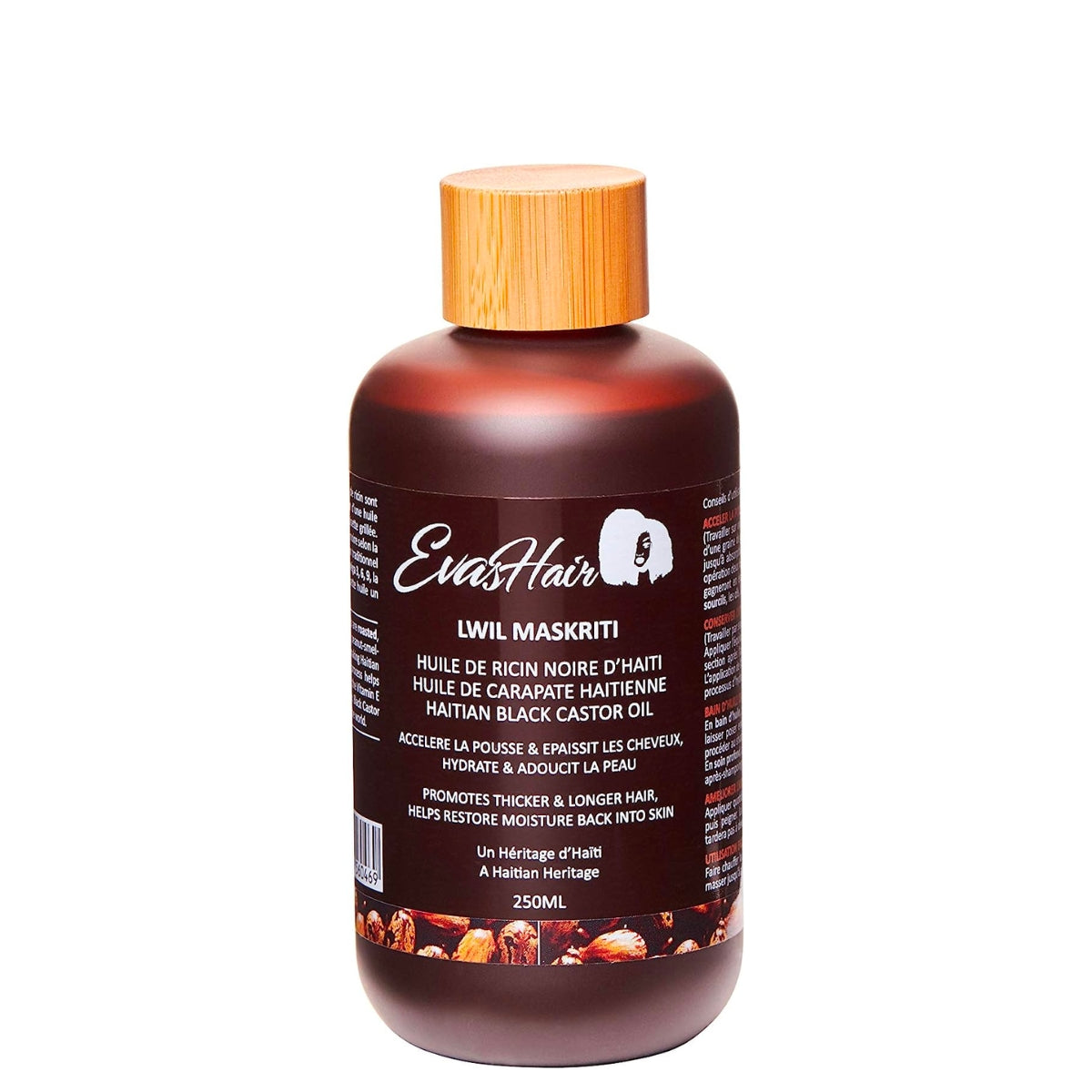 EvasHair - Lwil Maskriti - Haitian Black Castor Oil (multi-use)