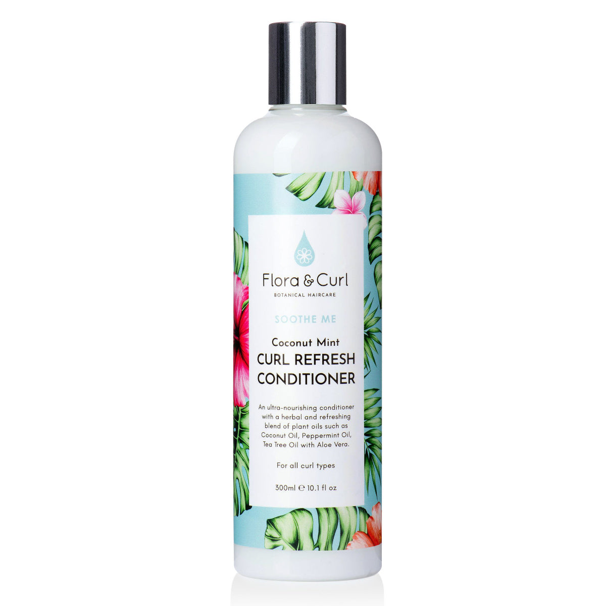 L'après-shampoing Coconut Mint Curl Refresh Conditioner de Flora & Curl garde votre cuir chevelu en pleine forme tout en réduisant la fatigue hydrale de vos cheveux.