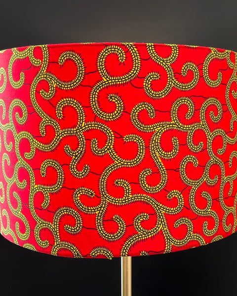 AnnAbatjour - Abat-Jour en Imprimé Wax - Diamètre 40cm (hauteur 25cm) - modèle 1