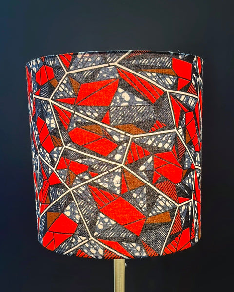 AnnAbatjour - Abat-Jour en Imprimé Wax - Diamètre 25cm (hauteur 25cm) - modèle 7