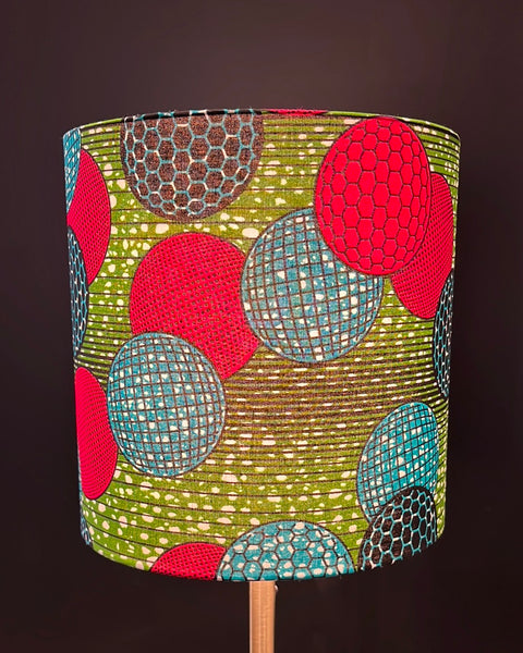 AnnAbatjour - Abat-Jour en Imprimé Wax - Diamètre 25cm (hauteur 25cm) - modèle 4