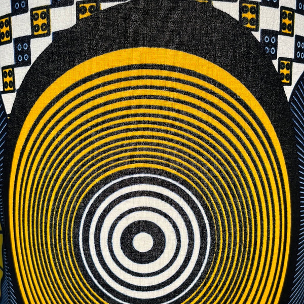 Colorful Black - Lamp Shade in Wax Print - Diameter 25cm (height 25cm)