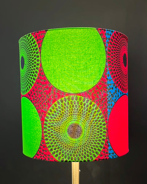 AnnAbatjour - Abat-Jour en Imprimé Wax - Diamètre 25cm (hauteur 25cm) - modèle 6