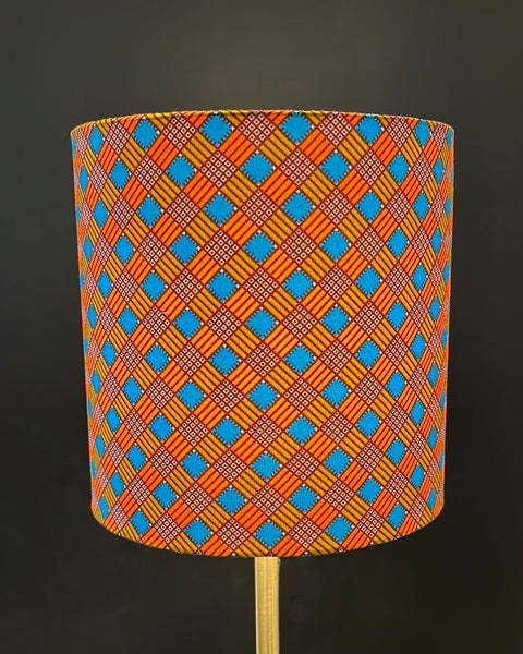 AnnAbatjour - Abat-Jour en Imprimé Wax - Diamètre 25cm (hauteur 25cm) - modèle 2
