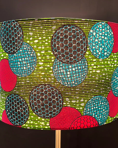 AnnAbatjour - Abat-Jour en Imprimé Wax - Diamètre 40cm (hauteur 25cm) - modèle 5