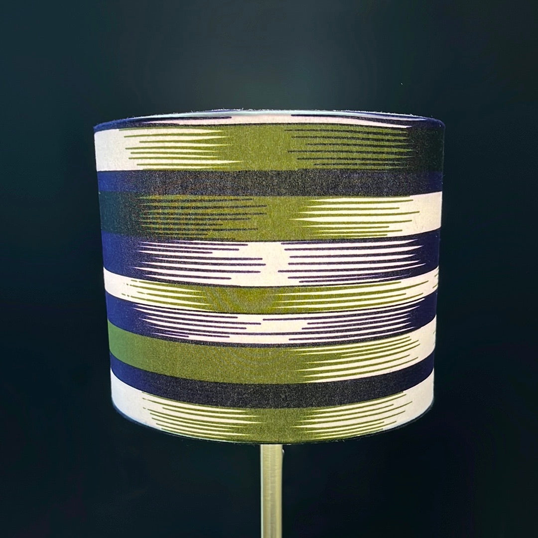Colorful Black - Lamp Shade in Wax Print - Diameter 25cm (height 20cm)