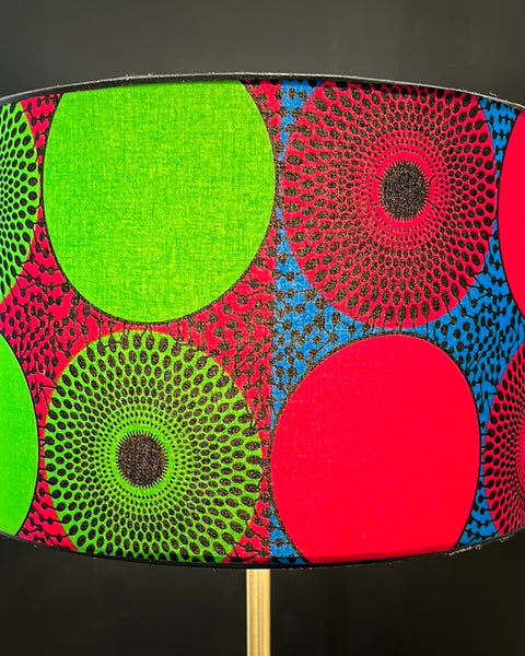 AnnAbatjour - Abat-Jour en Imprimé Wax - Diamètre 40cm (hauteur 25cm) - modèle 9