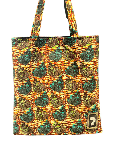 Colorful Black - Tote Bag - Wax (modèle 4)