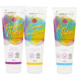Pack de la gamme Weightless Program des Secrets de Loly, pour laver, hydrater et activer les boucles des cheveux fins / à la recherche de soins hydratants et légers.