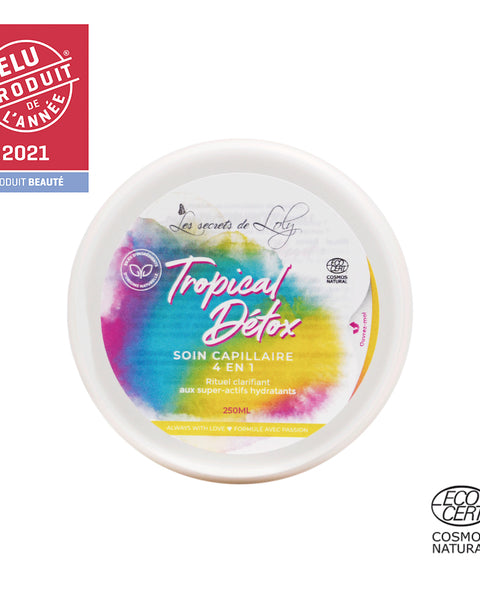 Boucles ternes, sans vie, racines grasses, pointes sèches… Et si vous repartiez à zéro ? Ce soin capillaire naturel Tropical Détox des Secrets de Loly est un produit unique avec une action 4-en-1