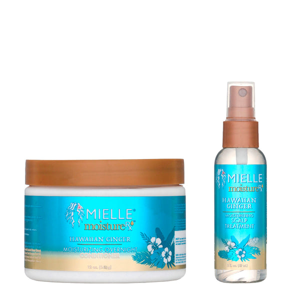 Optez ce pack Moisture RX Hawaiian Ginger Mielle Organics si votre cuir chevelu est sensible et/ou si vos cheveux ont besoin d'un apport important d'hydratation.