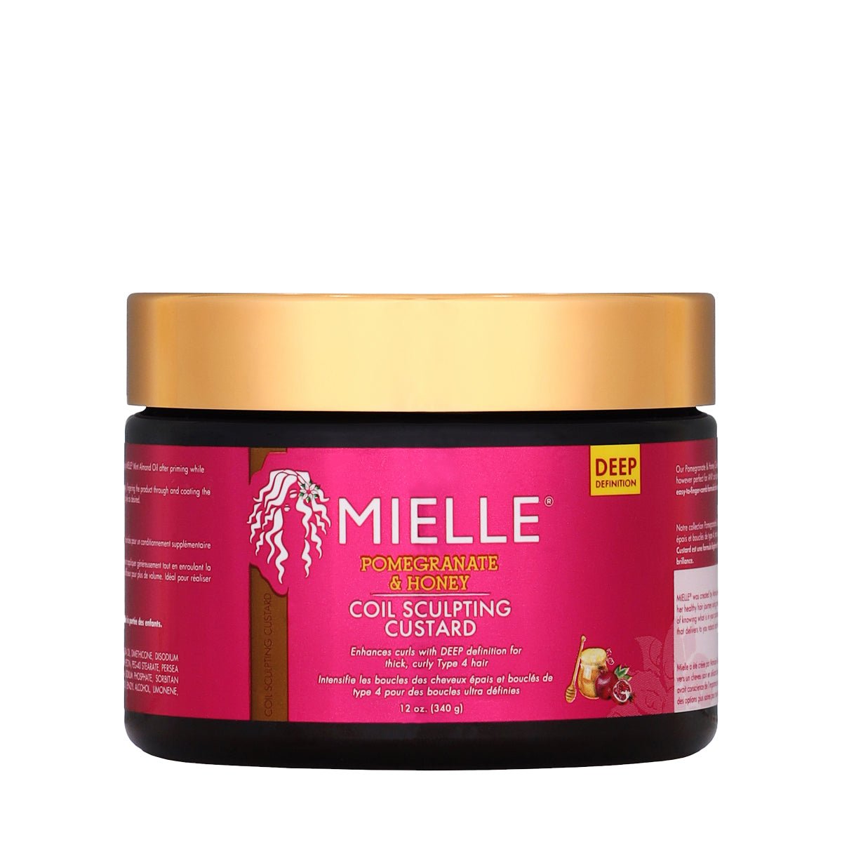 Mielle Organics - Pomegranate & Honey Curling Custard (Gelée coiffante) - Colorful Black