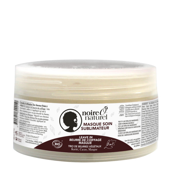 Le masque capillaire naturel certifié bio Noire Ô Naturel est LE must-have pour les cheveux secs, ternes et cassants. Ses ingrédients réparent et nourrissent.