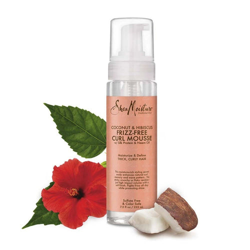 Shea Moisture - Coconut Hibiscus Frizz - Free Curl Mousse (Mousse hydratante) - Colorful Black