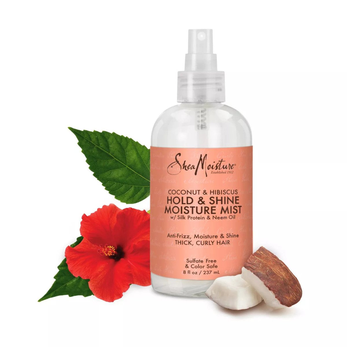 Shea Moisture - Coconut Hibiscus Hold & Shine Moisture Mist (Spray hydratant) - Colorful Black