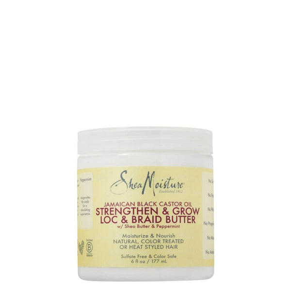 Les cheveux épais et frisés apprécieront le Jamaican Black Castor Oil Loc Braid Butter de Shea Moisture. Il facilitera la réalisation de coiffure.